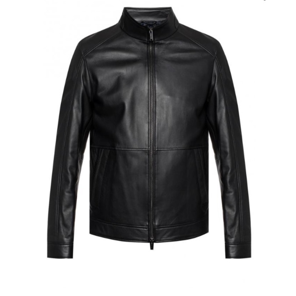 MICHAEL KORS
LEATHER JACKET WITH STANDING COLLAR